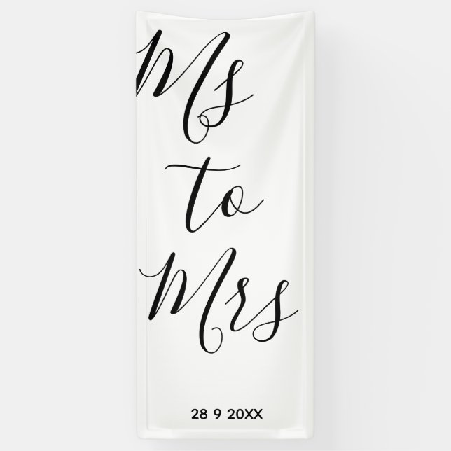 Ms to Mrs bridal shower Banner (Vertical)
