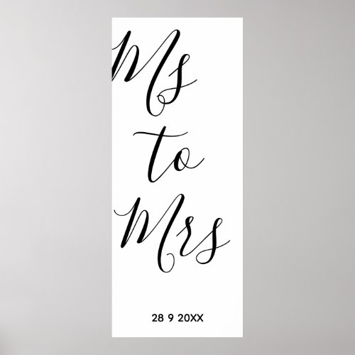 Ms to Mrs bridal shower Poster