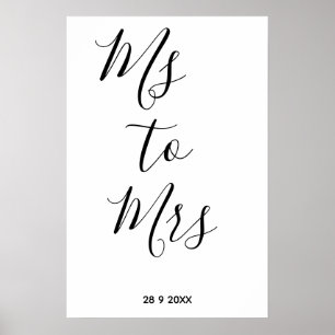 Ms to Mrs bridal shower Poster