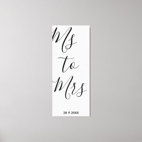 Ms to Mrs bridal shower Poster Canvas Print