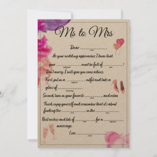 Ms to Mrs Libs Announcement