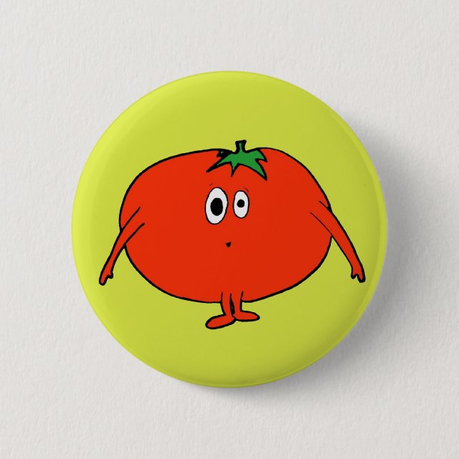 Ms. Tomato Pinback Button (Front)