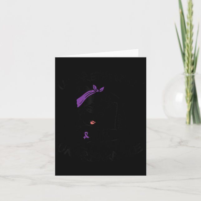 Ms Unbreakable Ribbon Lupus Awareness Women Motiva Card (Front)
