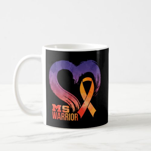 Ms Warrior Heart Multiple Sclerosis Awareness Mont Coffee Mug