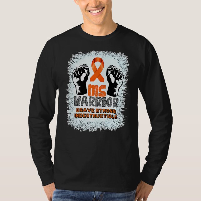 Ms Warrior Indestructible Multiple Sclerosis Aware T-Shirt (Front)