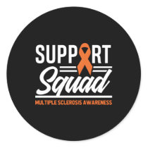 Ms Warrior Ms Support Squad Multiple Sclerosis Awa Classic Round Sticker