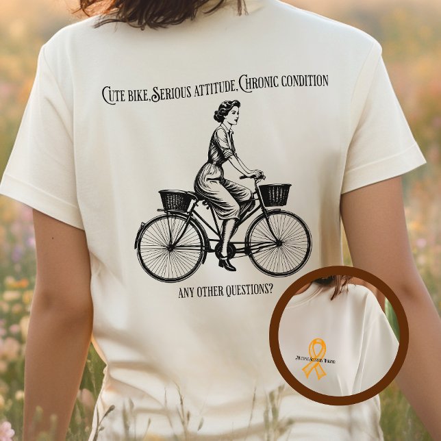 MS warrior, multiple sclerosis bike lover gift, Tri-Blend Shirt (Creator Uploaded)