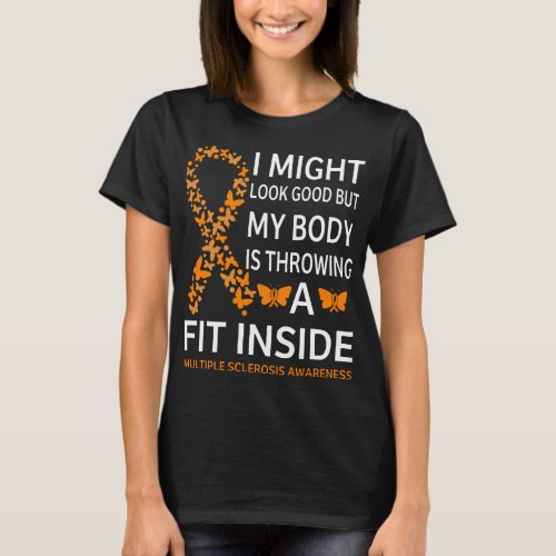 MS Warrior Pride Cure Multiple Sclerosis Awareness T_Shirt