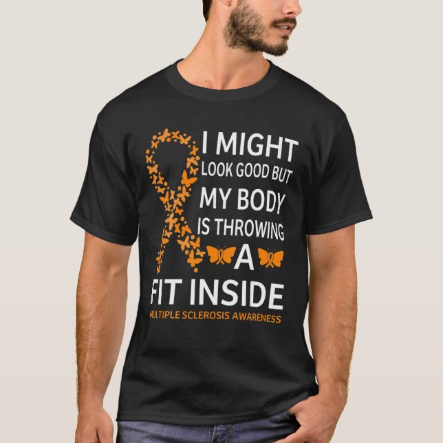 MS Warrior Pride Warrior Cure Multiple Sclerosis A T-Shirt (Front)