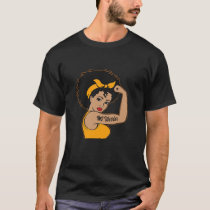 MS Warrior Unbreakable Multiple Sclerosis Afro Bla T-Shirt
