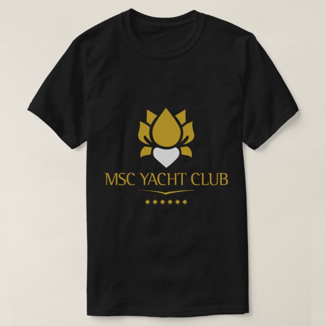 MSC Yacht Club Logo Design Cap T-Shirt (Design Front)