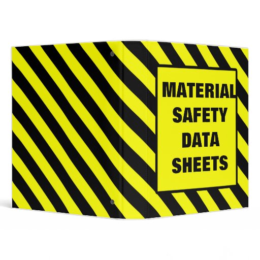 MSDS Binder Cover Yellow | Zazzle