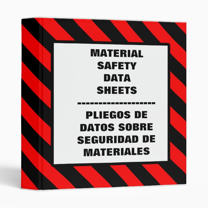 MSDS English Spanish Red Binder