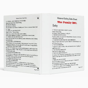 MSDS for Baby, binder