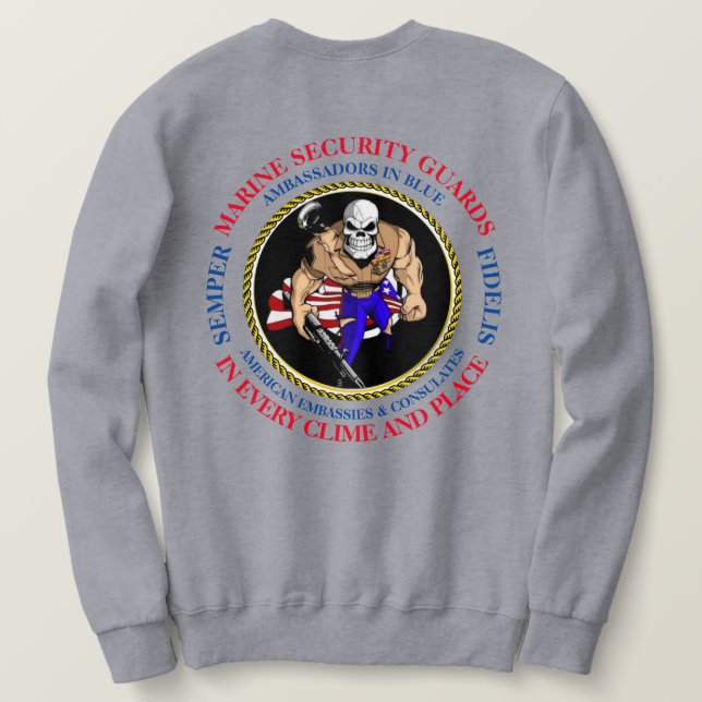 MSG AMBASSADOR IN BLUE SWEATSHIRT (Design Back)