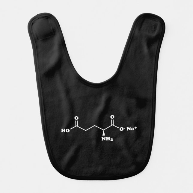 MSG Monosodium Glutamate Molecule Chemical Formula Baby Bib (Front)