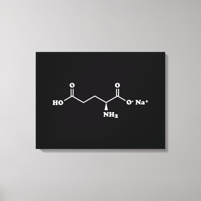 MSG Monosodium Glutamate Molecule Chemical Formula Canvas Print (Front)