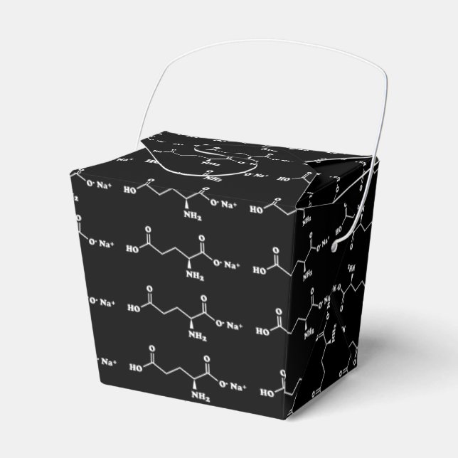 MSG Monosodium Glutamate Molecule Chemical Formula Favor Boxes (Front Side)