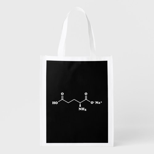MSG Monosodium Glutamate Molecule Chemical Formula Grocery Bag