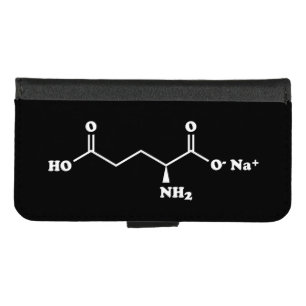 MSG Monosodium Glutamate Molecule Chemical Formula iPhone 8/7 Wallet Case