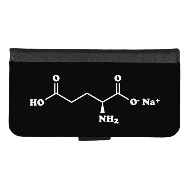MSG Monosodium Glutamate Molecule Chemical Formula iPhone Wallet Case (Front (Horizontal))