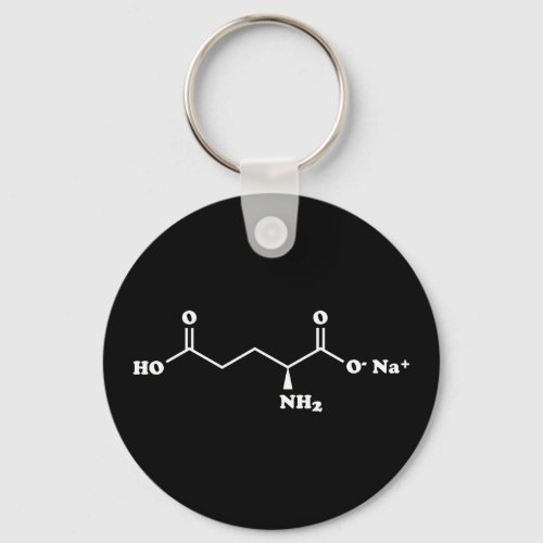 MSG Monosodium Glutamate Molecule Chemical Formula Keychain