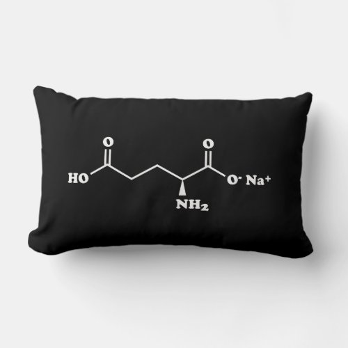 MSG Monosodium Glutamate Molecule Chemical Formula Lumbar Pillow