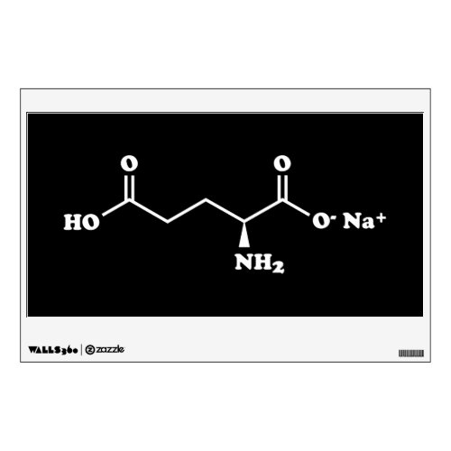MSG Monosodium Glutamate Molecule Chemical Formula Wall Decal