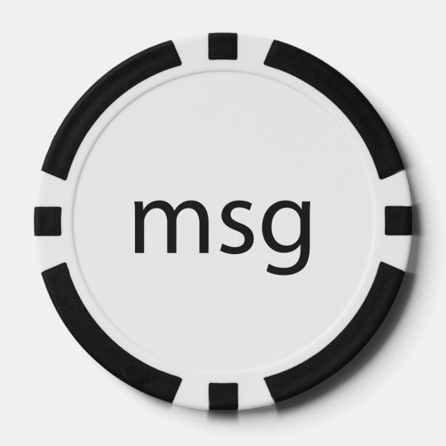 msg poker chips (Front)