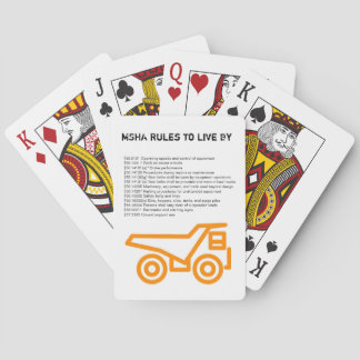 MSHA Rules to live by Poker Cards