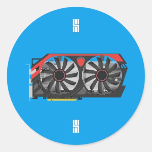 MSI Twin Frozr Graphics Card Design Classic Round Sticker