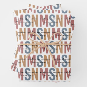 MSN Master of Science in Nursing Graduation Wrapping Paper Sheets