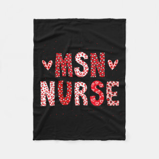 Msn Nurse Funny Student Master Of Science In Fleece Blanket
