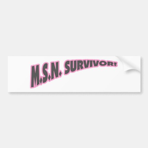 MSN Survivor In Pink Bumper Sticker