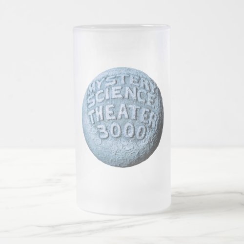 MST3K Moon Pint Glass Frosted Glass Beer Mug