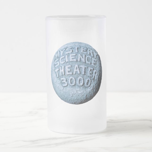 MST3K Moon Pint Glass Frosted Glass Beer Mug (Center)
