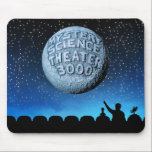 MST3K Mouse Pad<br><div class="desc">You’re a person who keeps circulating the tapes, and you’re a person who still likes to use a mouse pad. We understand, so we designed this one just for you! With the sleek moon logo and instantly-recognizable silhouette, this item will cut down on your screen time by making you want...</div>
