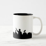 MST3K Silhouette Mug<br><div class="desc">Your morning coffee contemplation about whether or not beer exists on the sun can only be enhanced by this sleek, understated Mystery Science Theater 3000 mug. Featuring the iconic silhouette, you can be sure that if there were any aspect of your drink that deserved a clever quip, Your friends from...</div>