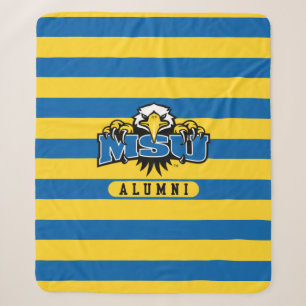MSU Alumni Stripes Sherpa Blanket