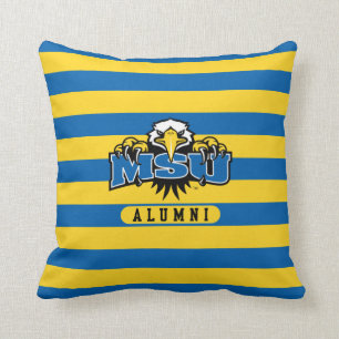 MSU Alumni Stripes Throw Pillow