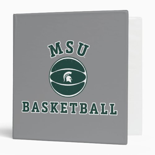 MSU Basketball  Michigan State University 4 3 Ring Binder