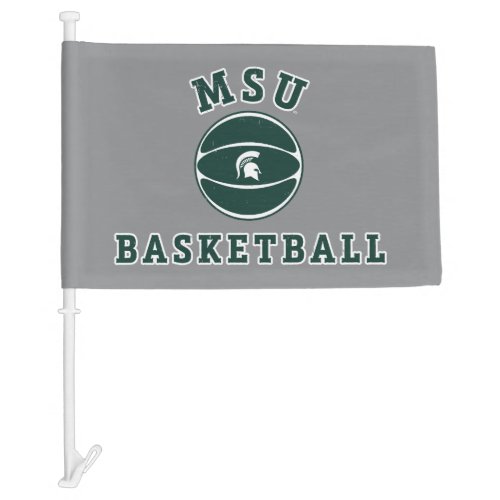 MSU Basketball  Michigan State University 4 Car Flag