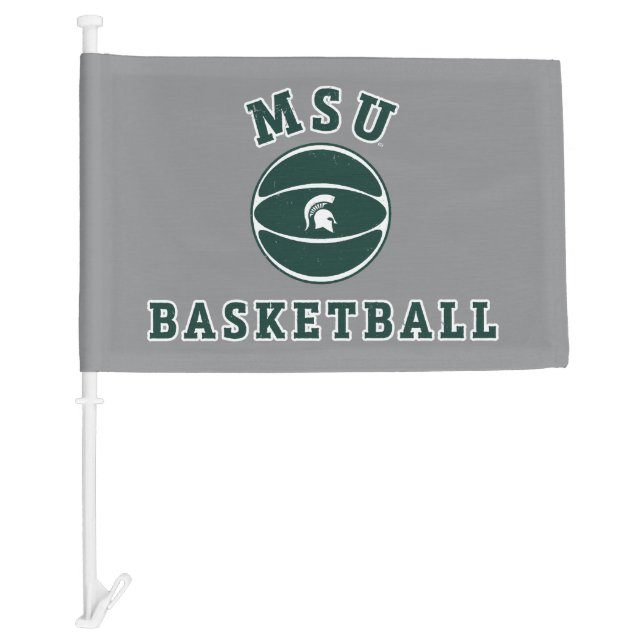 MSU Basketball | Michigan State University 4 Car Flag (Front)