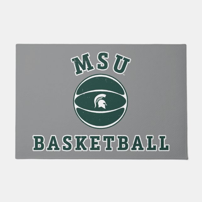 MSU Basketball | Michigan State University 4 Doormat (Front)