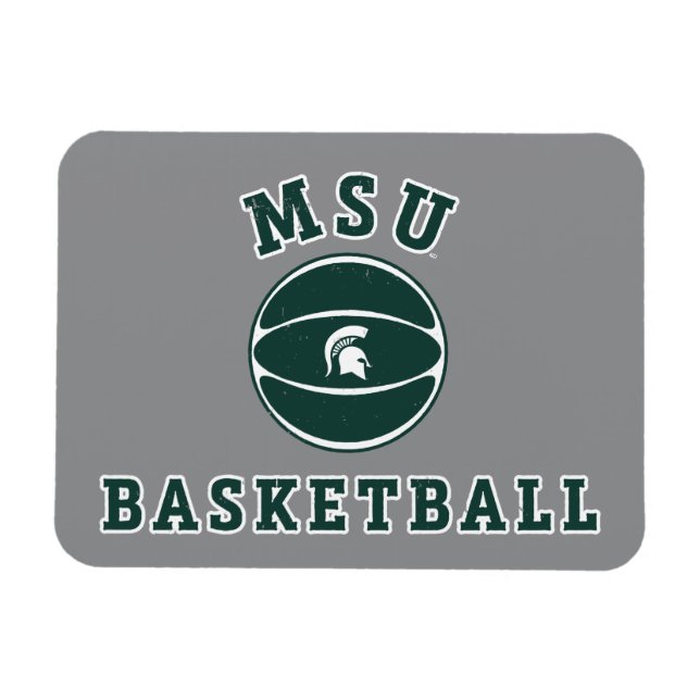 MSU Basketball | Michigan State University 4 Magnet (Horizontal)