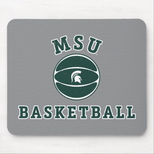 MSU Basketball  Michigan State University 4 Mouse Pad
