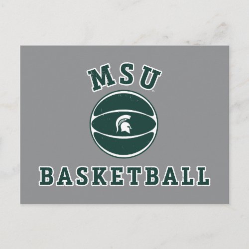 MSU Basketball  Michigan State University 4 Postcard