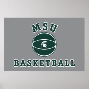 MSU Basketball Michigan State University 4 Poster