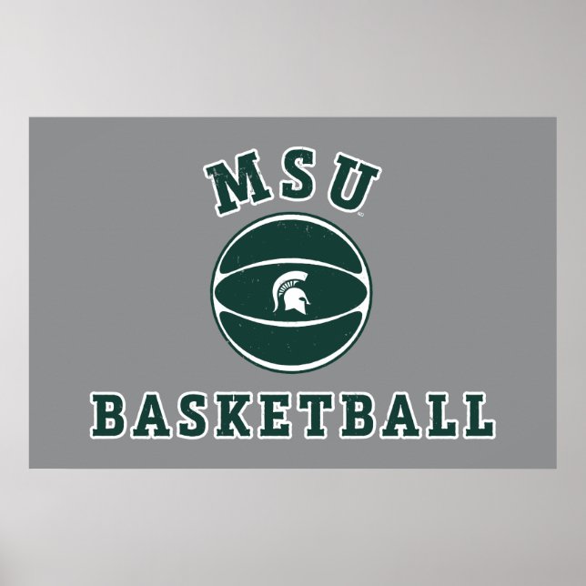MSU Basketball | Michigan State University 4 Poster (Front)
