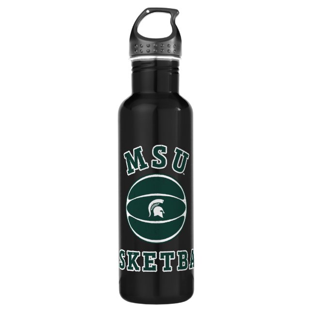 MSU Basketball | Michigan State University 4 Water Bottle (Front)